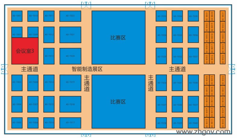 2016“互聯(lián)網(wǎng)+”博覽會(huì)展覽館：五號(hào)展覽館（比賽區(qū)、智能制造展區(qū)）